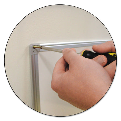 MasterVision Earth Ceramic Dry Erase Board, 24x36, Aluminum Frame