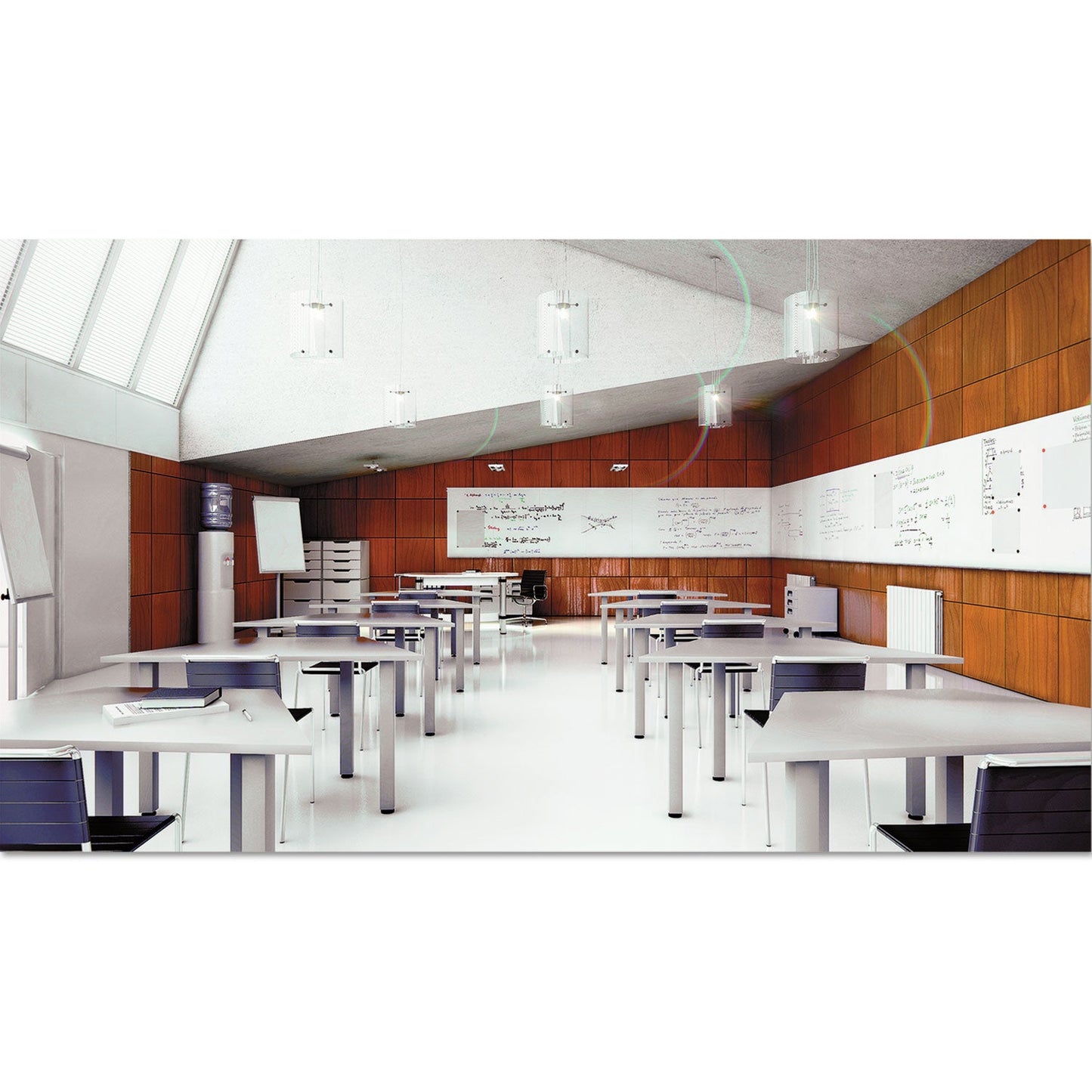 MasterVision Magnetic Dry Erase Tile Board, 29 1/2 x 45, White Surface