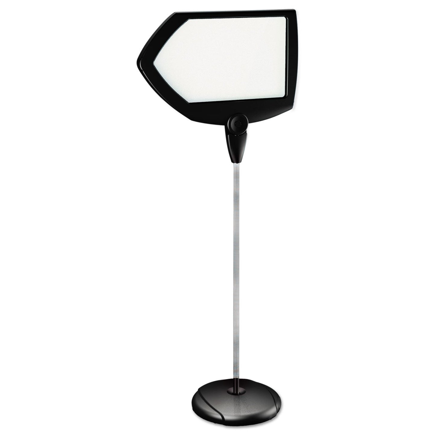 MasterVision Floor Stand Sign Holder, Arrow, 25x17 sign, 63" High, Black Frame