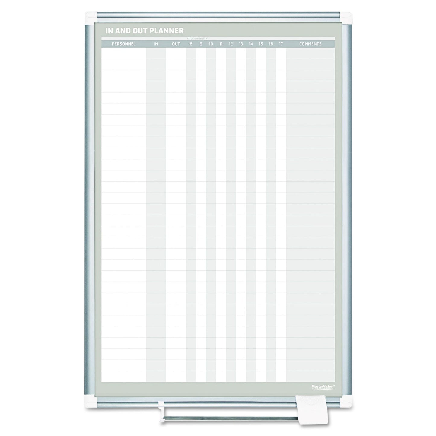 MasterVision In-Out Magnetic Dry Erase Board, 24x36, Silver Frame
