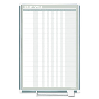 MasterVision In-Out Magnetic Dry Erase Board, 24x36, Silver Frame