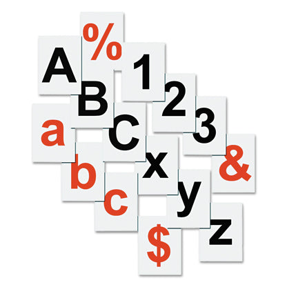 MasterVision Interchangeable Magnetic Board Accessories, Letters, Black, 0,75"h