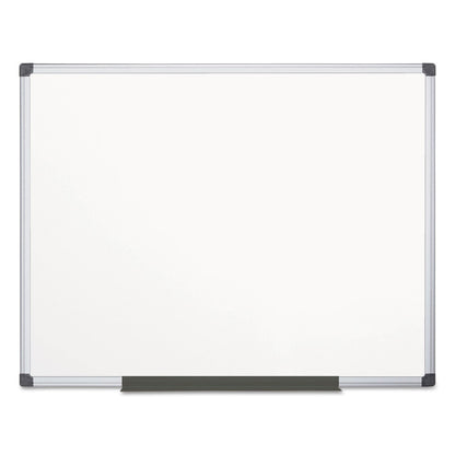 MasterVision Value Lacquered Steel Magnetic Dry Erase Board, 48 x 72, White, Aluminum Frame