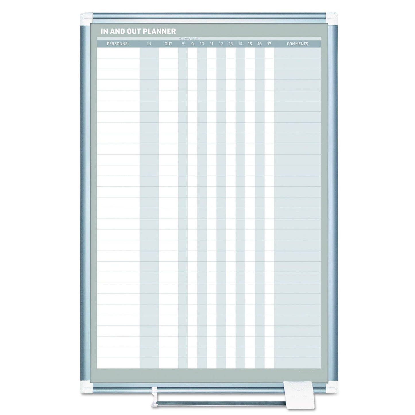 MasterVision In-Out Magnetic Dry Erase Board, 24x36, Silver Frame