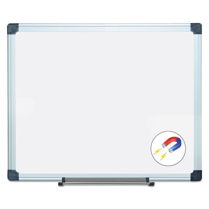 MasterVision Value Lacquered Steel Magnetic Dry Erase Board, 24 x 36, White, Aluminum Frame