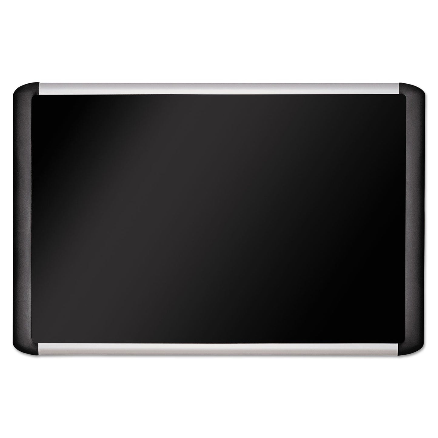 MasterVision Black fabric bulletin board, 24 x 36, Silver/Black