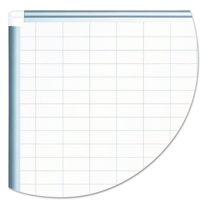MasterVision Grid Planning Board, 1 x 2 Grid, 36 x 24, White/Silver