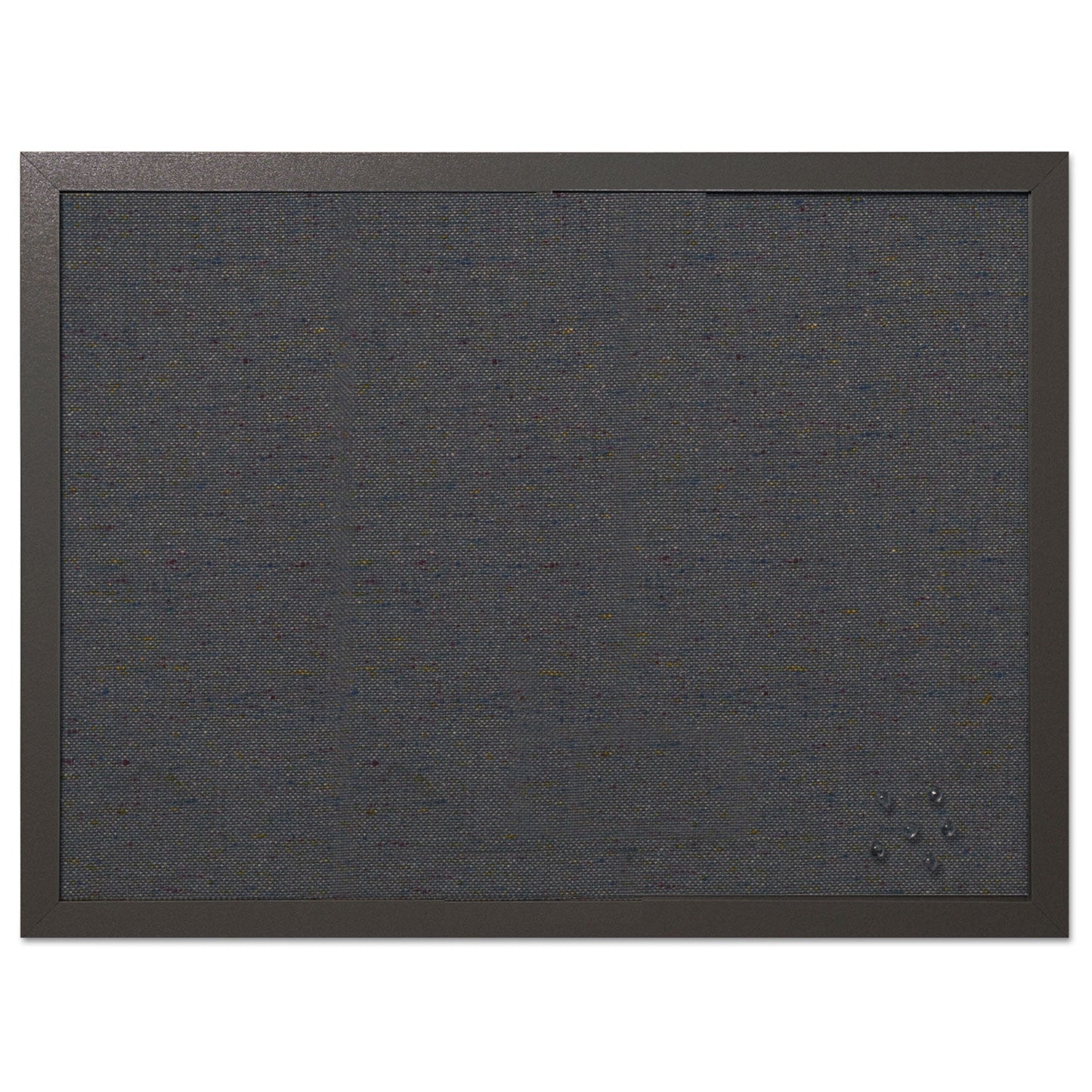 MasterVision Designer Fabric Bulletin Board, 24 x 18, Black Fabric/Black Frame