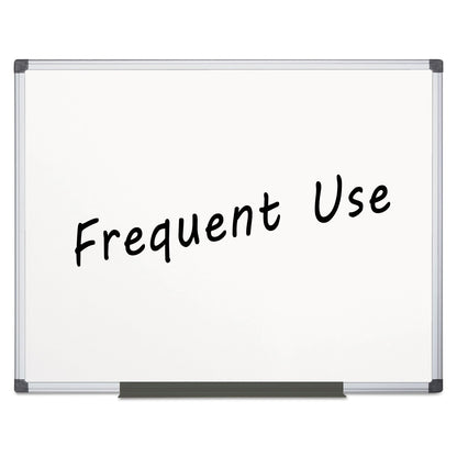 MasterVision Value Lacquered Steel Magnetic Dry Erase Board, 48 x 72, White, Aluminum Frame