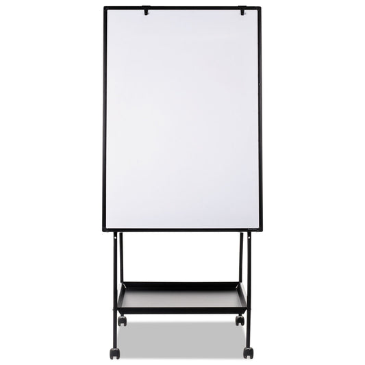 MasterVision Creation Station Magnetic Dry Erase Board, 29 1/2 x 74 7/8, Black Frame