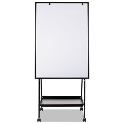 MasterVision Creation Station Dry Erase Board, 29 1/2 x 74 7/8, Black Frame
