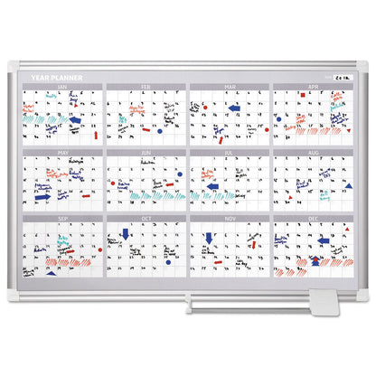 MasterVision 4 Month Planner, 36x24, Aluminum Frame