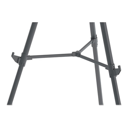 MasterVision Quantum Heavy Duty Display Easel, 35.62" to 61.22" High, Plastic, Black
