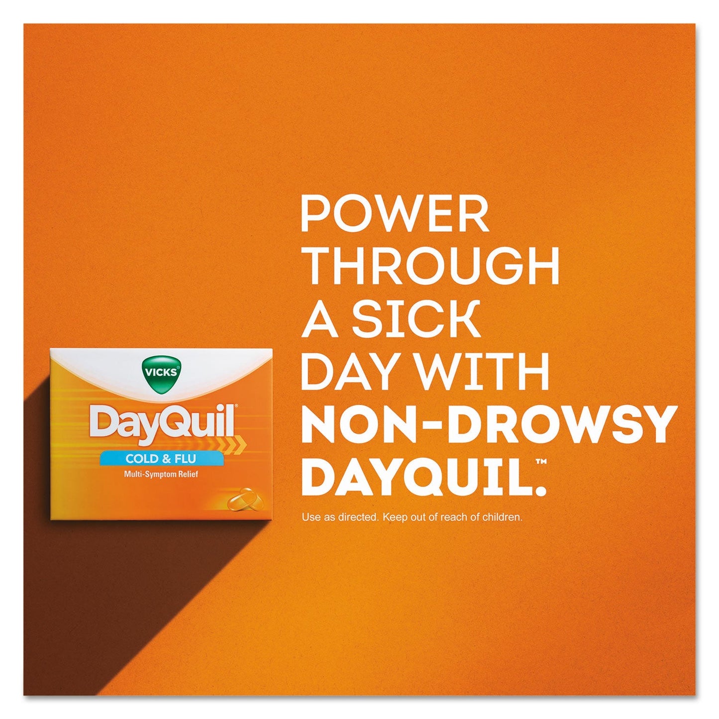 Vicks DayQuil Cold and Flu LiquiCaps, 24/Box, 24 Boxes/Carton