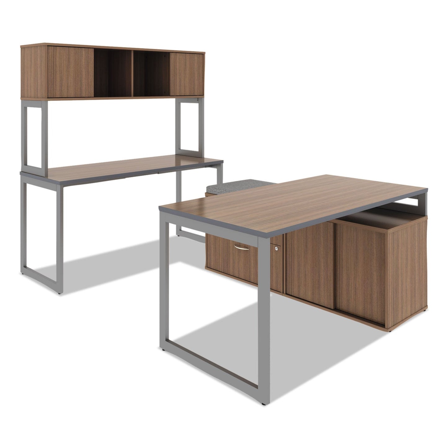 Alera Reversible Laminate Table Top, Rectangular, 59.38w x 29.5d, Espresso/Walnut