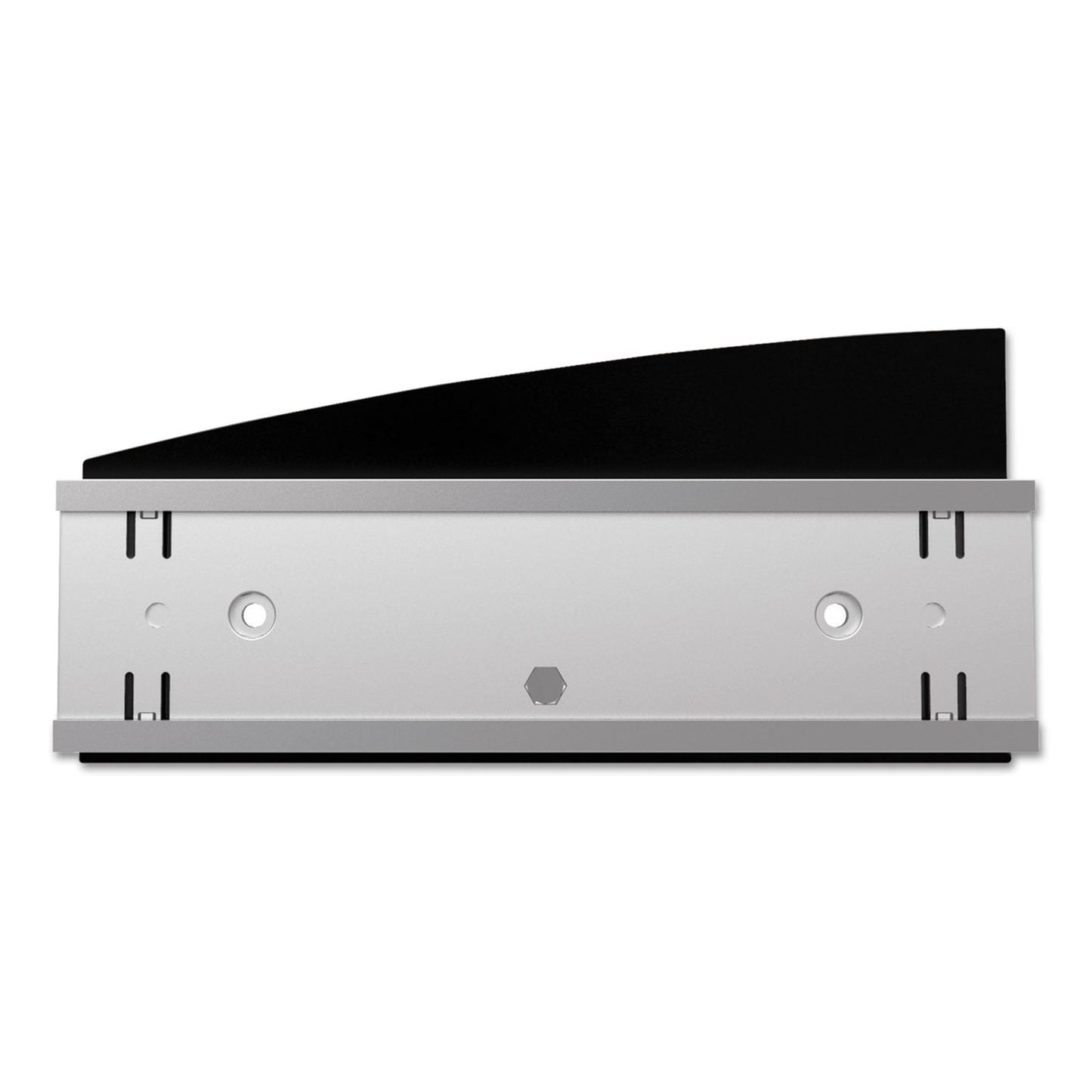 deflecto Interior Image Anti-Glare Sign Holder, Landscape, 8.5 x 2 Insert, Black/Silver