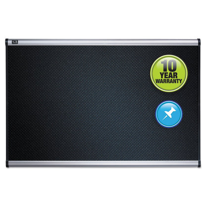 Quartet Prestige Embossed Foam Bulletin Board, 36 x 24, Black, Aluminum Frame