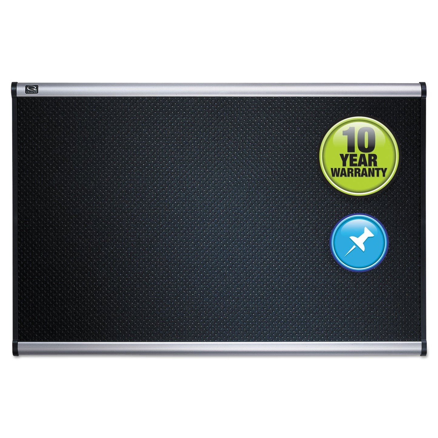 Quartet Prestige Embossed Foam Bulletin Board, 72 x 48, Black, Aluminum Frame