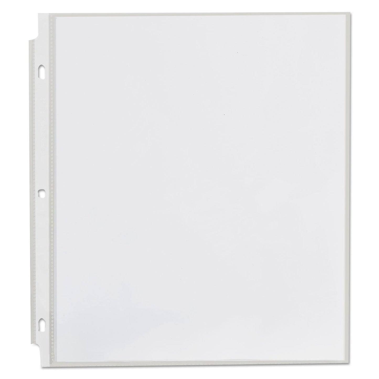 Universal Top-Load Poly Sheet Protectors, Std Gauge, Nonglare, Clear, 50/Pack
