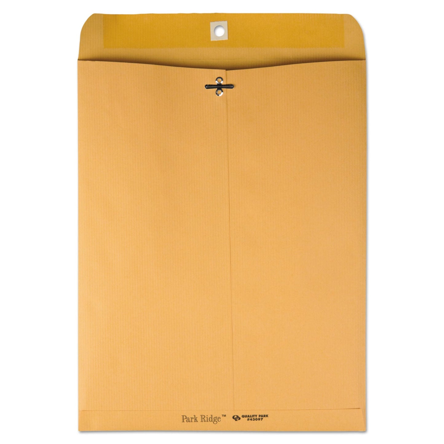 Quality Park Park Ridge Kraft Clasp Envelope, #97, Square Flap, Clasp/Gummed Closure, 10 x 13, Brown Kraft, 100/Box