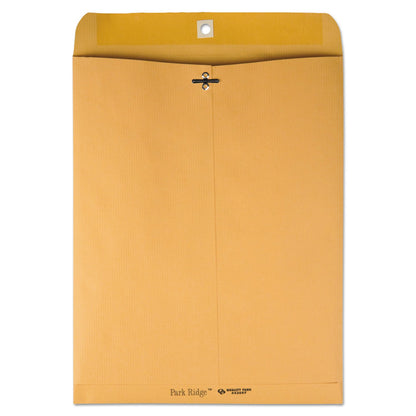 Quality Park Park Ridge Kraft Clasp Envelope, #97, Square Flap, Clasp/Gummed Closure, 10 x 13, Brown Kraft, 100/Box