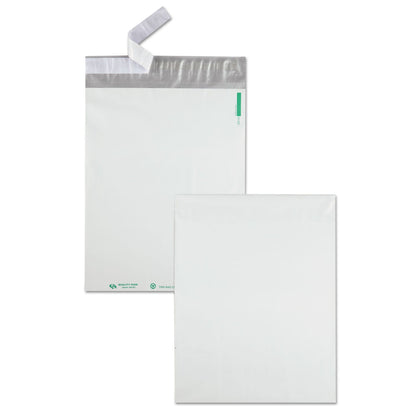 Quality Park Redi-Strip Poly Mailer, #4, Square Flap with Perforated Strip, Redi-Strip Adhesive Closure, 10 x 13, White, 100/Pack