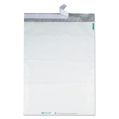 Quality Park Redi-Strip Poly Mailer, #6, Square Flap, Redi-Strip Adhesive Closure, 14 x 19, White, 100/Pack