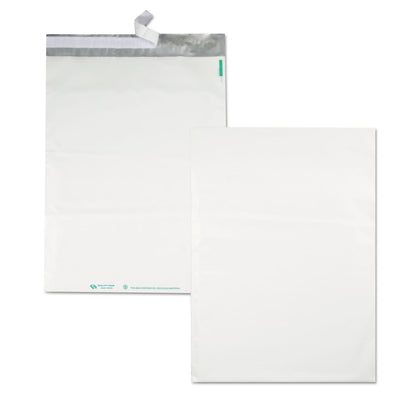 Quality Park Redi-Strip Poly Mailer, #6, Square Flap, Redi-Strip Adhesive Closure, 14 x 19, White, 100/Pack
