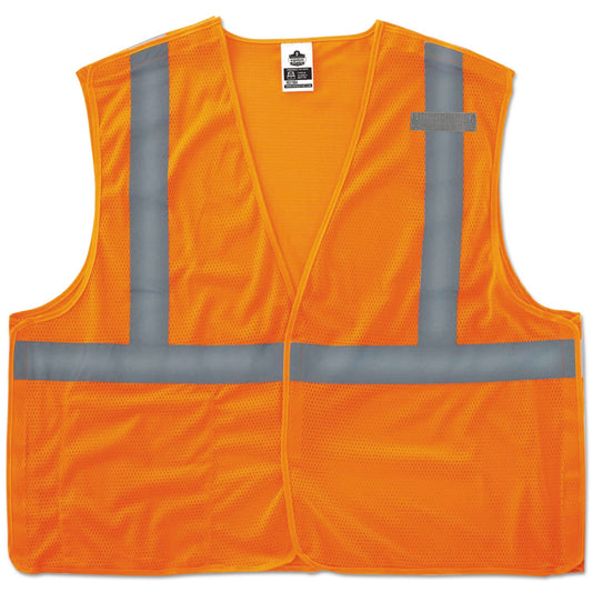 ergodyne GloWear 8215BA Type R Class 2 Econo Breakaway Mesh Vest, Large to X-Large, Orange