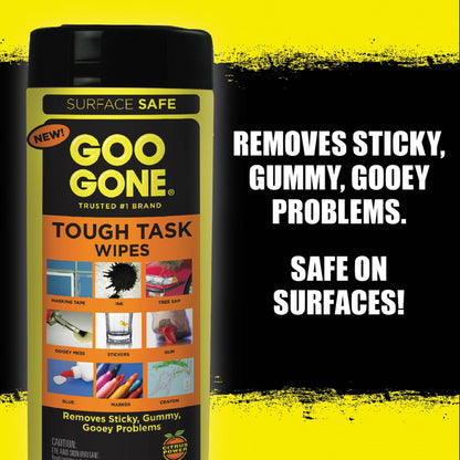 Goo Gone Clean Up Wipes, 8 x 7, Citrus Scent, White, 24/Canister