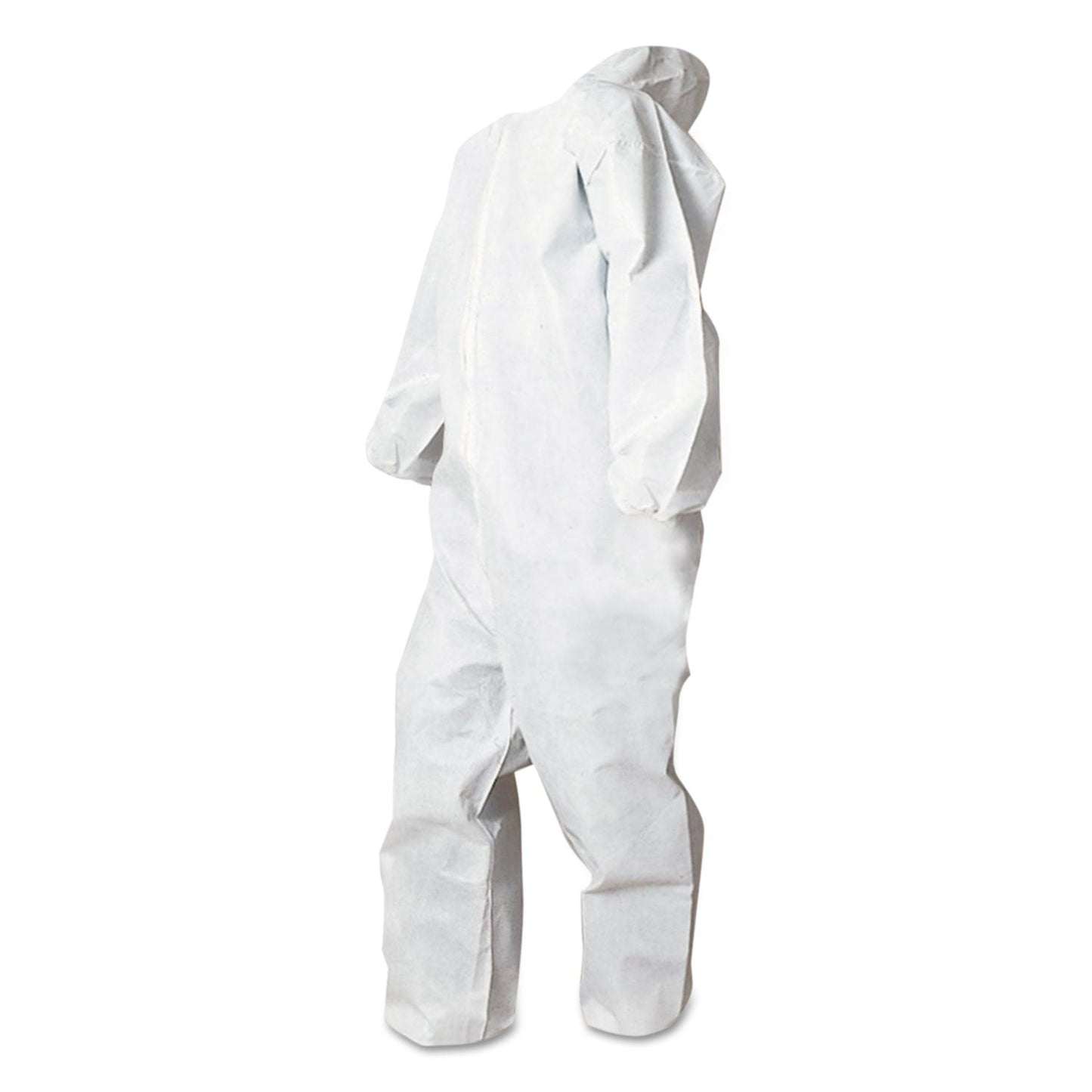 Boardwalk Disposable Coveralls, Polypropylene, Large, White, 25/Carton