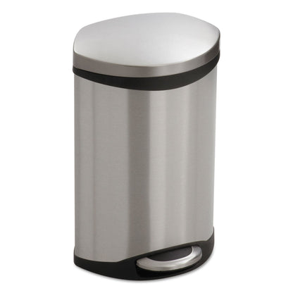 Safco Step-On Medical Receptacle, 3 gal, Stainless Steel