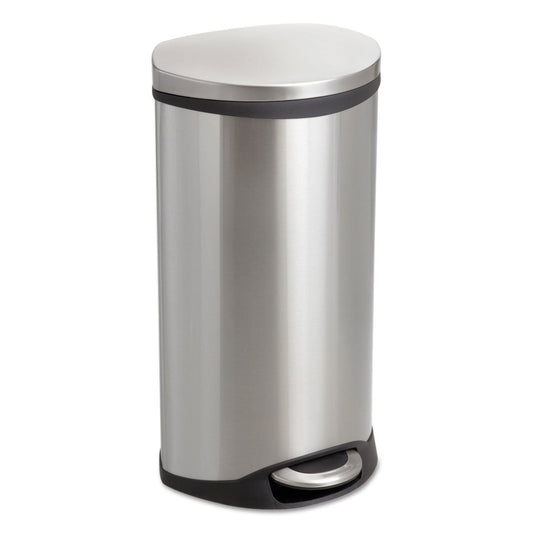 Safco Step-On Medical Receptacle, 7.5 gal, Stainless Steel