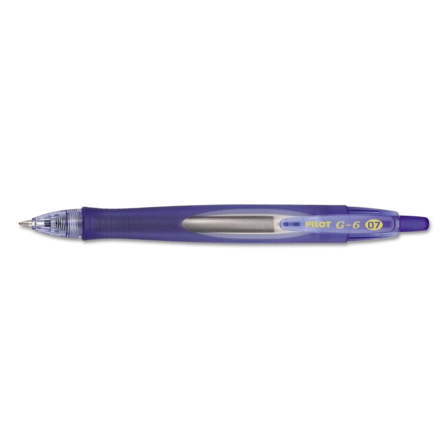 Pilot G6 Gel Pen, Retractable, Fine 0.7 mm, Blue Ink, Blue Barrel