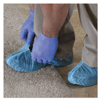KleenGuard A10 Light Duty Shoe Covers, Polypropylene, One Size Fits All, Blue, 300/Carton
