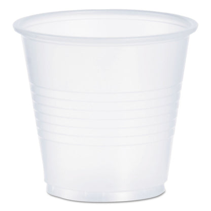 Dart High-Impact Polystyrene Cold Cups, 3.5 oz, Translucent, 100/Pack