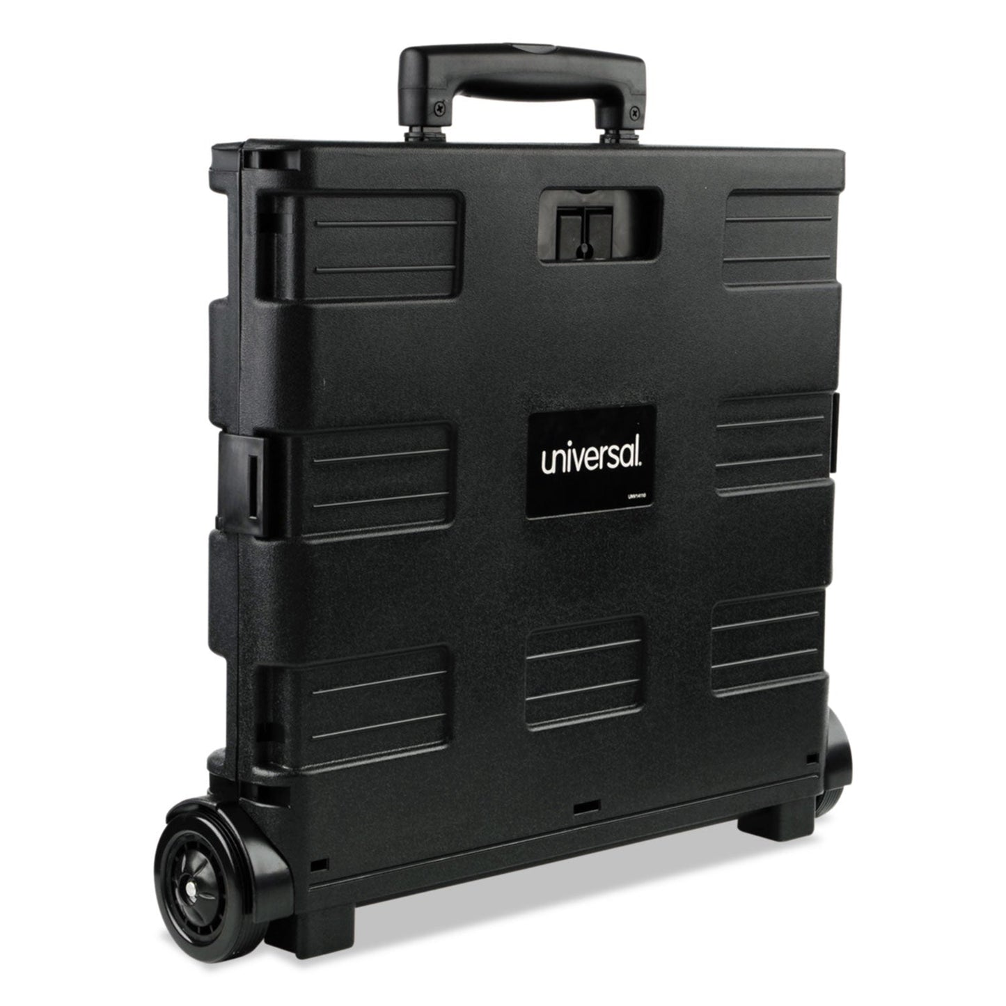 Universal Collapsible Mobile Storage Crate, Plastic, 18.25 x 15 x 18.25 to 39.37, Black