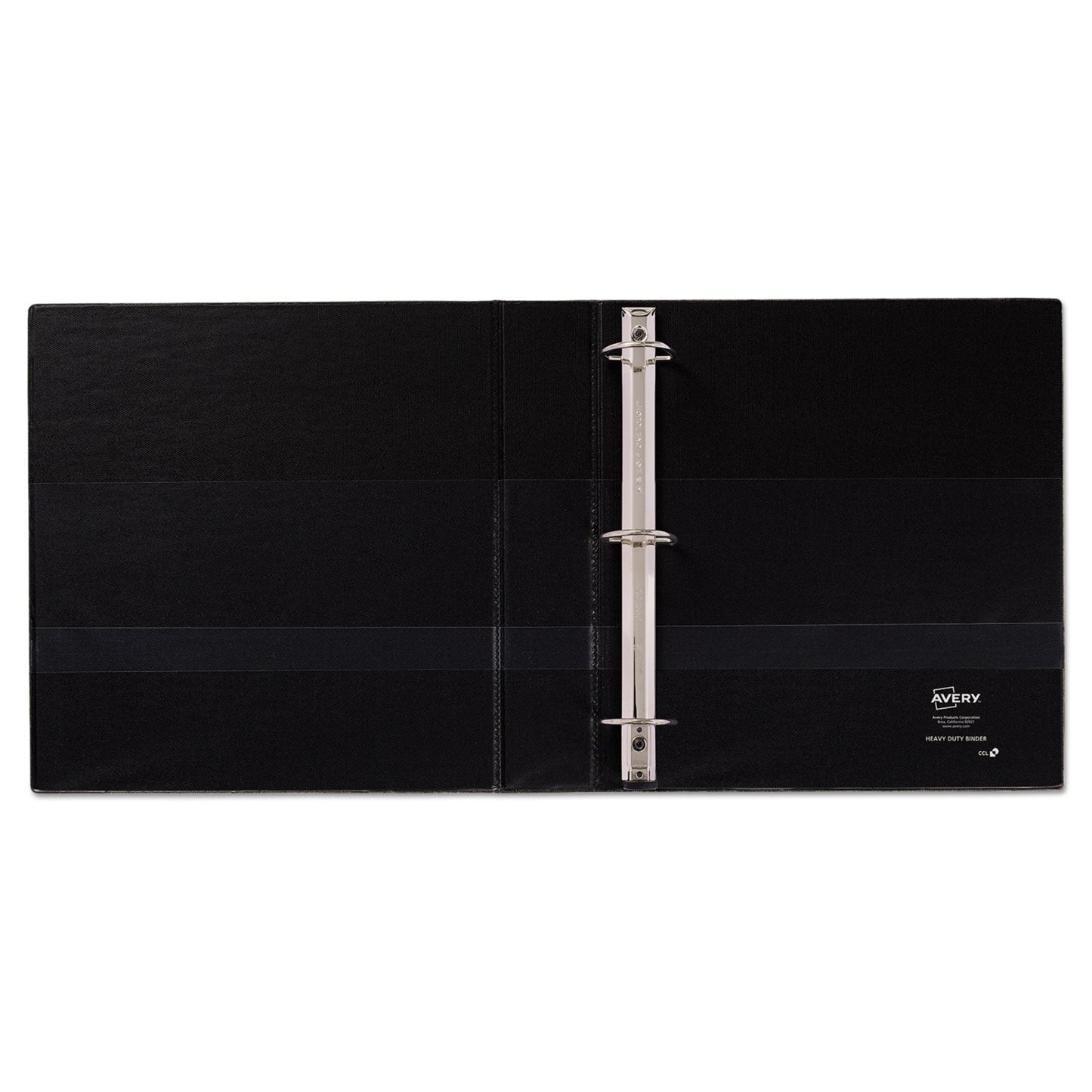 Avery Heavy-Duty Non-View Binder with DuraHinge and One Touch EZD Rings, 3 Rings, 1.5" Capacity, 11 x 8.5, Black