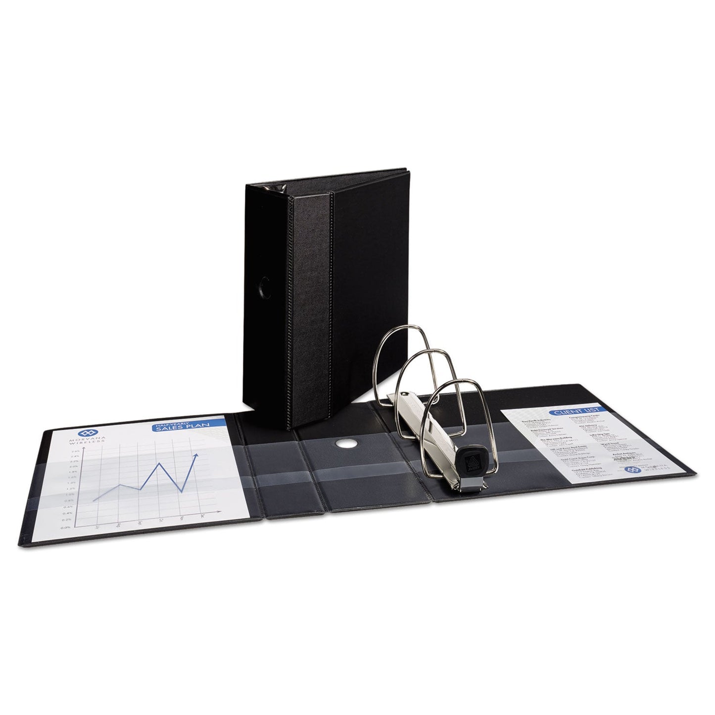 Avery Heavy-Duty Non-View Binder with DuraHinge, Locking One Touch EZD Rings and Thumb Notch, 3 Rings, 5" Capacity, 11 x 8.5, Black
