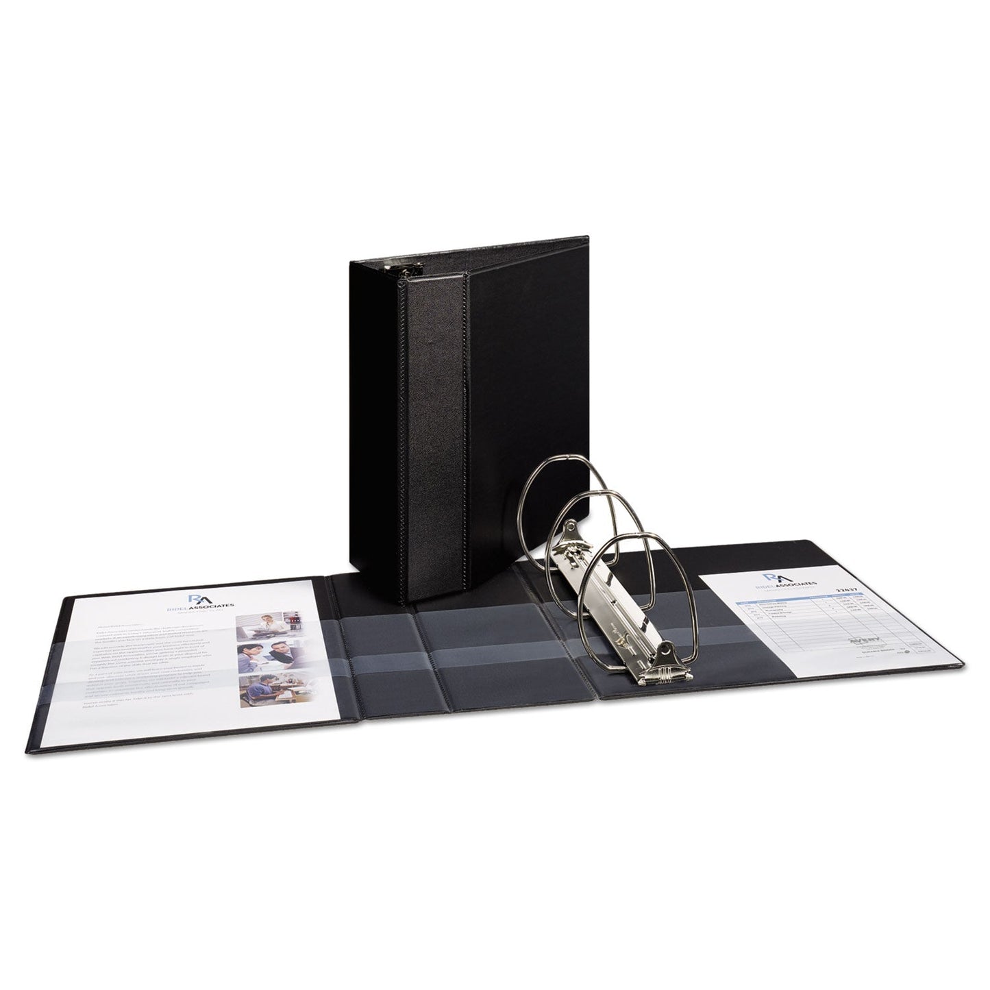 Avery Durable Non-View Binder with DuraHinge and EZD Rings, 3 Rings, 5" Capacity, 11 x 8.5, Black, (7901)