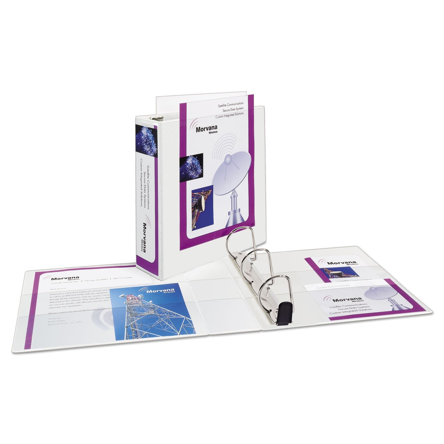 Avery Heavy-Duty Non Stick View Binder with DuraHinge and Slant Rings, 3 Rings, 3" Capacity, 11 x 8.5, White, (5604)