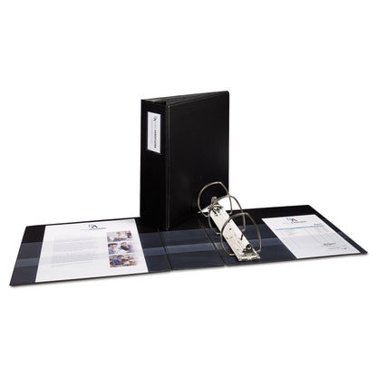 Avery Durable Non-View Binder with DuraHinge and EZD Rings, 3 Rings, 4" Capacity, 11 x 8.5, Black, (8802)