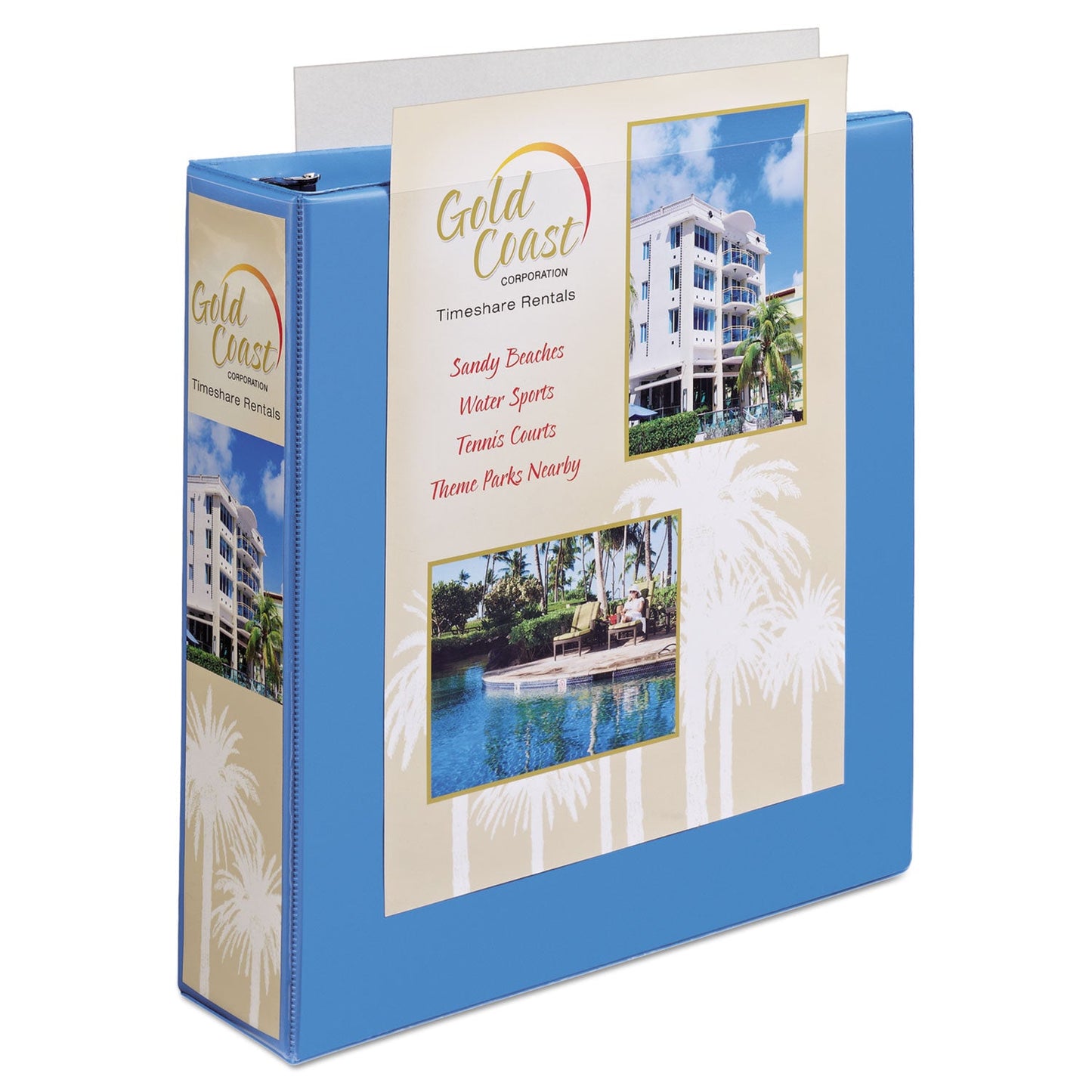 Avery Heavy-Duty Non Stick View Binder with DuraHinge and Slant Rings, 3 Rings, 2" Capacity, 11 x 8.5, Light Blue, (5501)