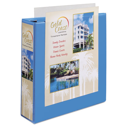 Avery Heavy-Duty Non Stick View Binder with DuraHinge and Slant Rings, 3 Rings, 2" Capacity, 11 x 8.5, Light Blue, (5501)