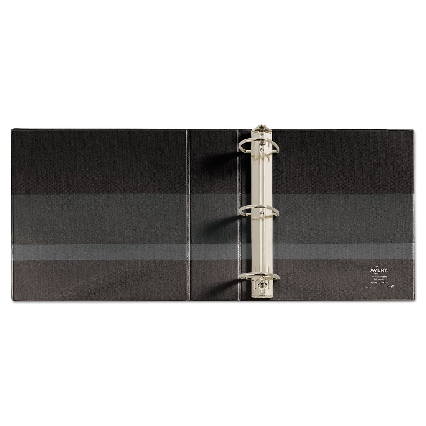 Avery Durable View Binder with DuraHinge and EZD Rings, 3 Rings, 3" Capacity, 11 x 8.5, Black, (9700)