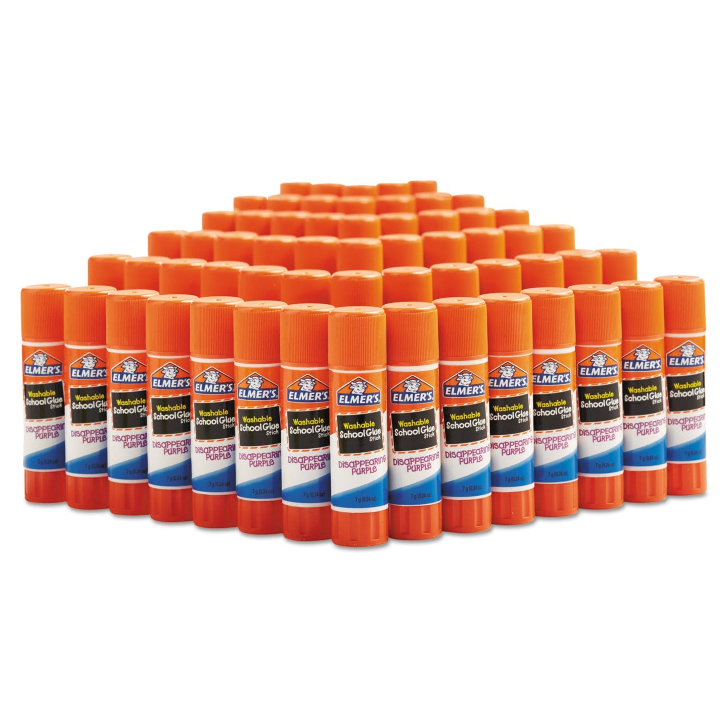 Elmer's Disappearing Purple All Purpose Glue Sticks, 0.24 oz, Dries Clear, 60/Box