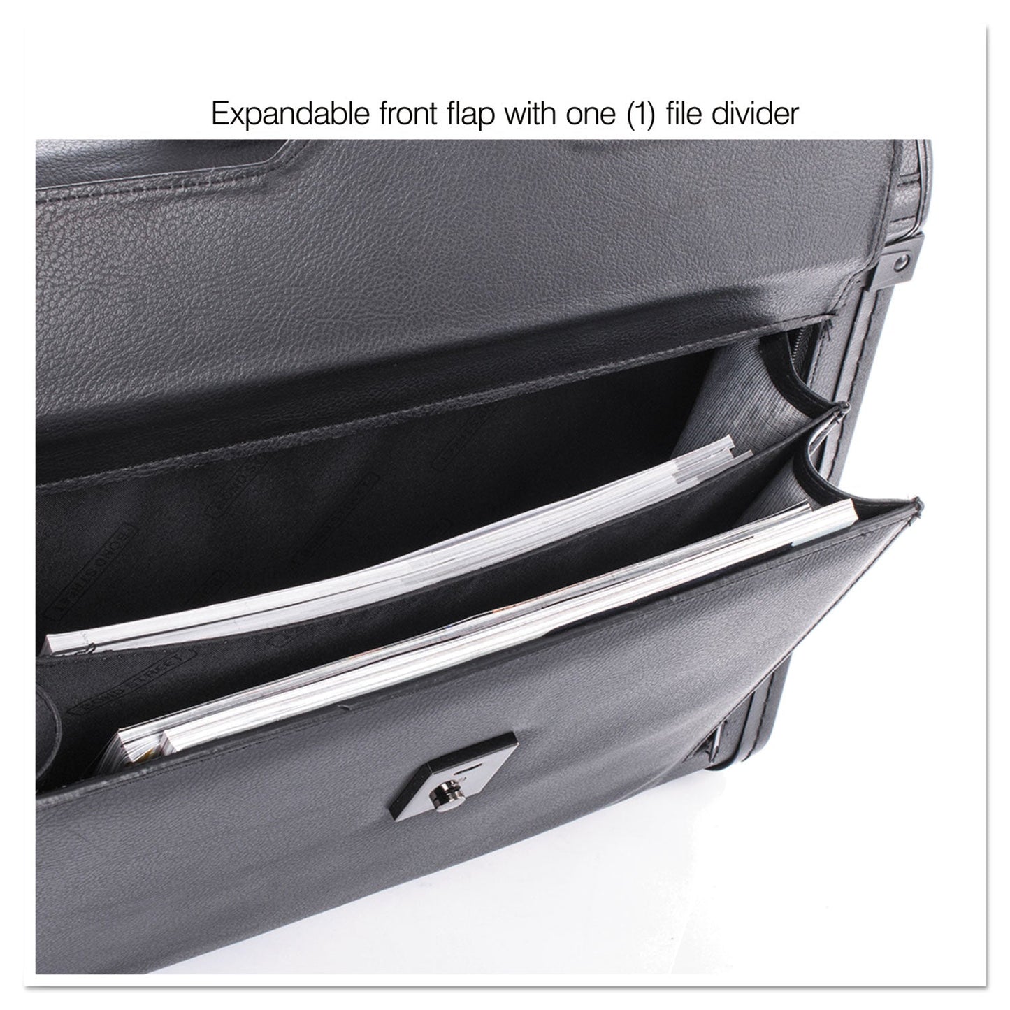 STEBCO Catalog Case on Wheels, Fits Devices Up to 17.3", Koskin, 19 x 9 x 15.5, Black
