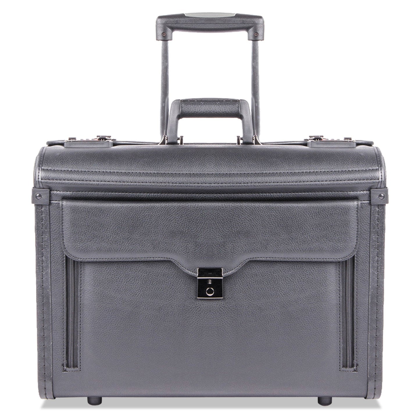 STEBCO Catalog Case on Wheels, Fits Devices Up to 17.3", Koskin, 19 x 9 x 15.5, Black