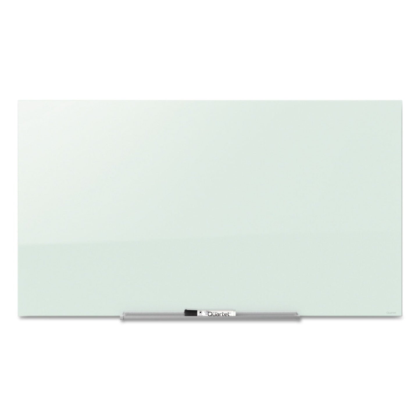 Quartet InvisaMount Magnetic Glass Marker Board, Frameless, 74" x 42", White Surface