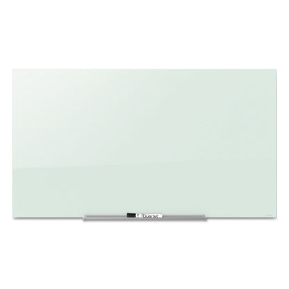 Quartet InvisaMount Magnetic Glass Marker Board, Frameless, 39" x 22", White Surface